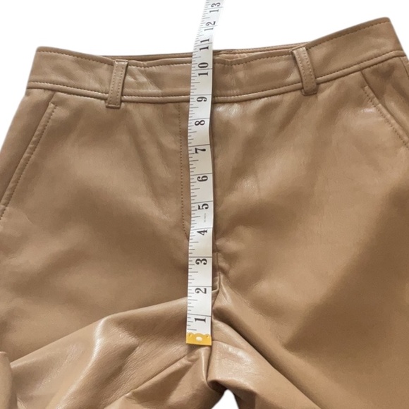 Aritzia Babaton Command Cropped Faux Leather Pant Tan size 4 - Picture 13 of 15